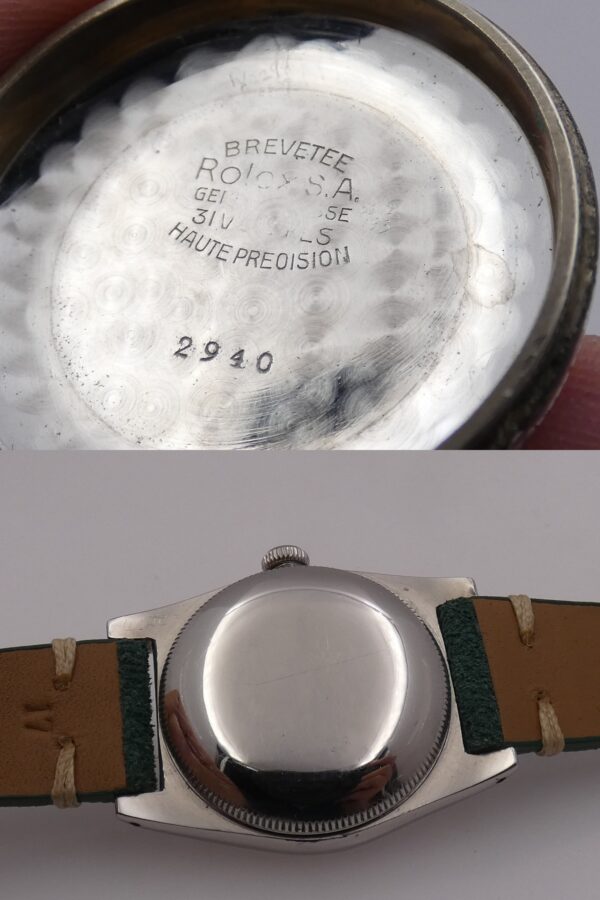 Rolex Oyster Perpetual Ovetto Bubbleback 2940 Automatico ANNO 1945 Acciaio Vintage
