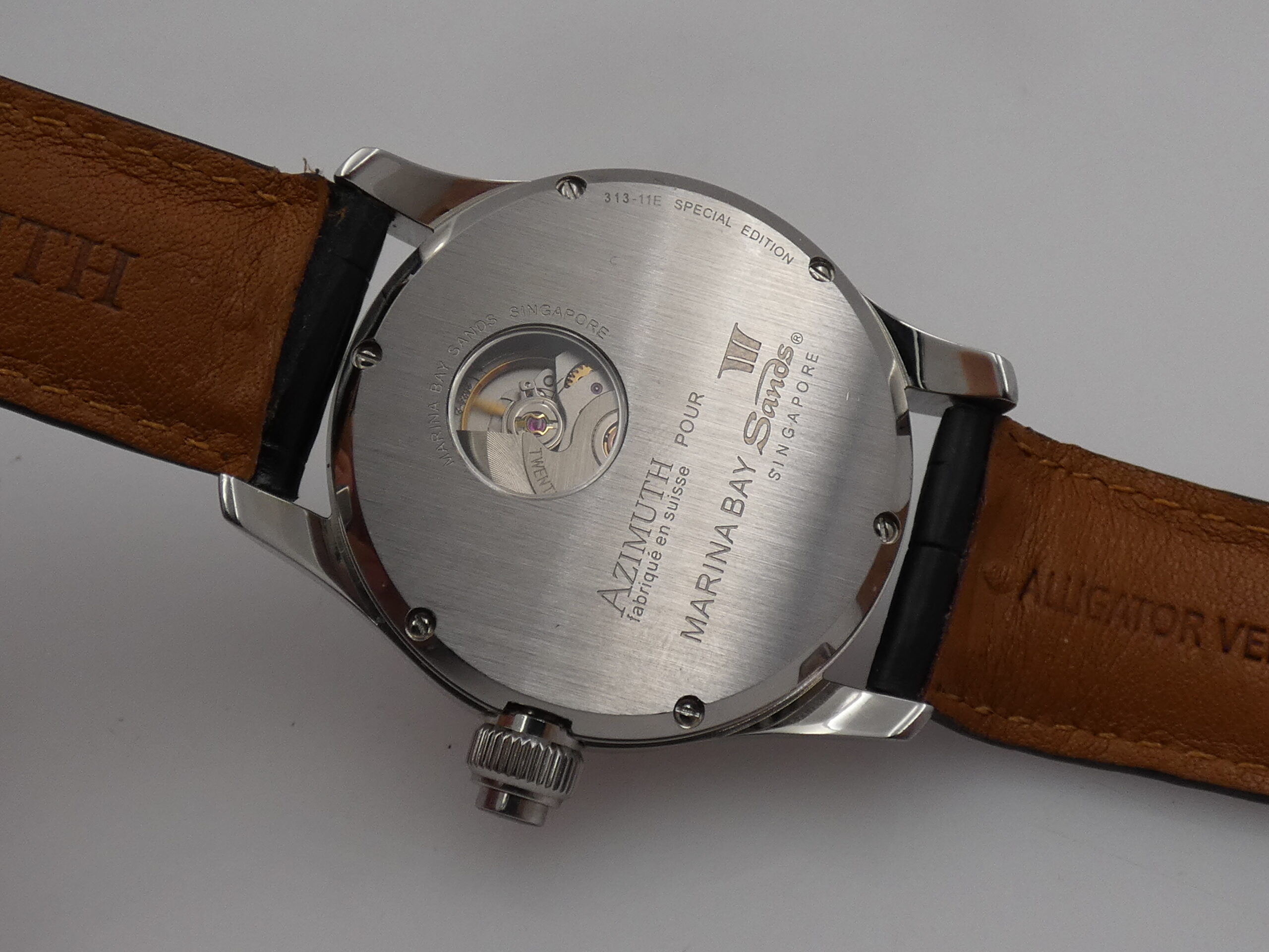 Azimuth Baccarat Marina Bay Sands NEW OLD STOCK Special Edition 42mm MOP DIAL Automatico Acciaio - immagine 17