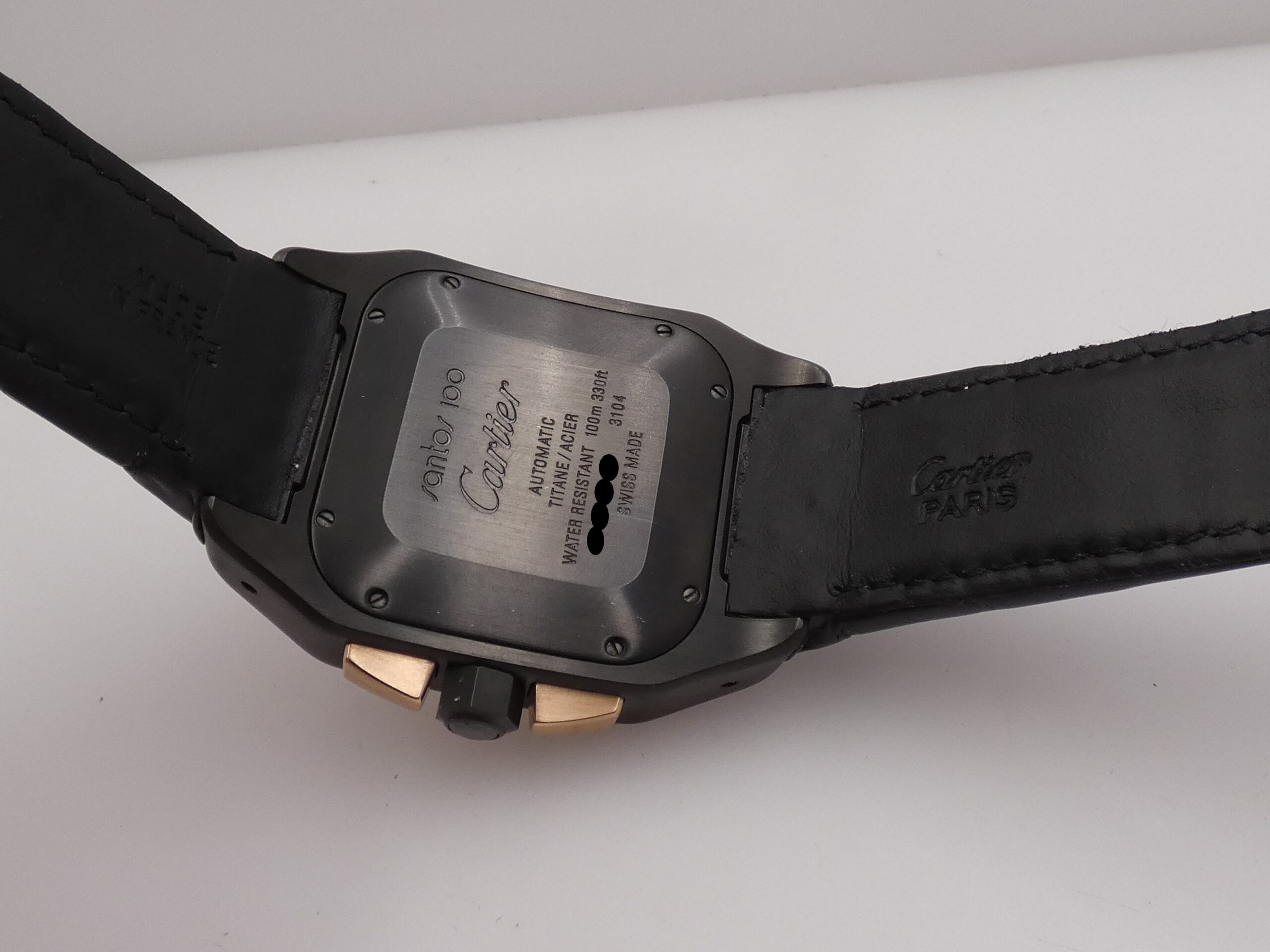 Cronografo Cartier Santos 100 XL 3104 Titanio & Acciaio BOX&PAPERS Ghiera Oro Rosa 18Kt ANNO 2009 Automatico W2020004 - immagine 17