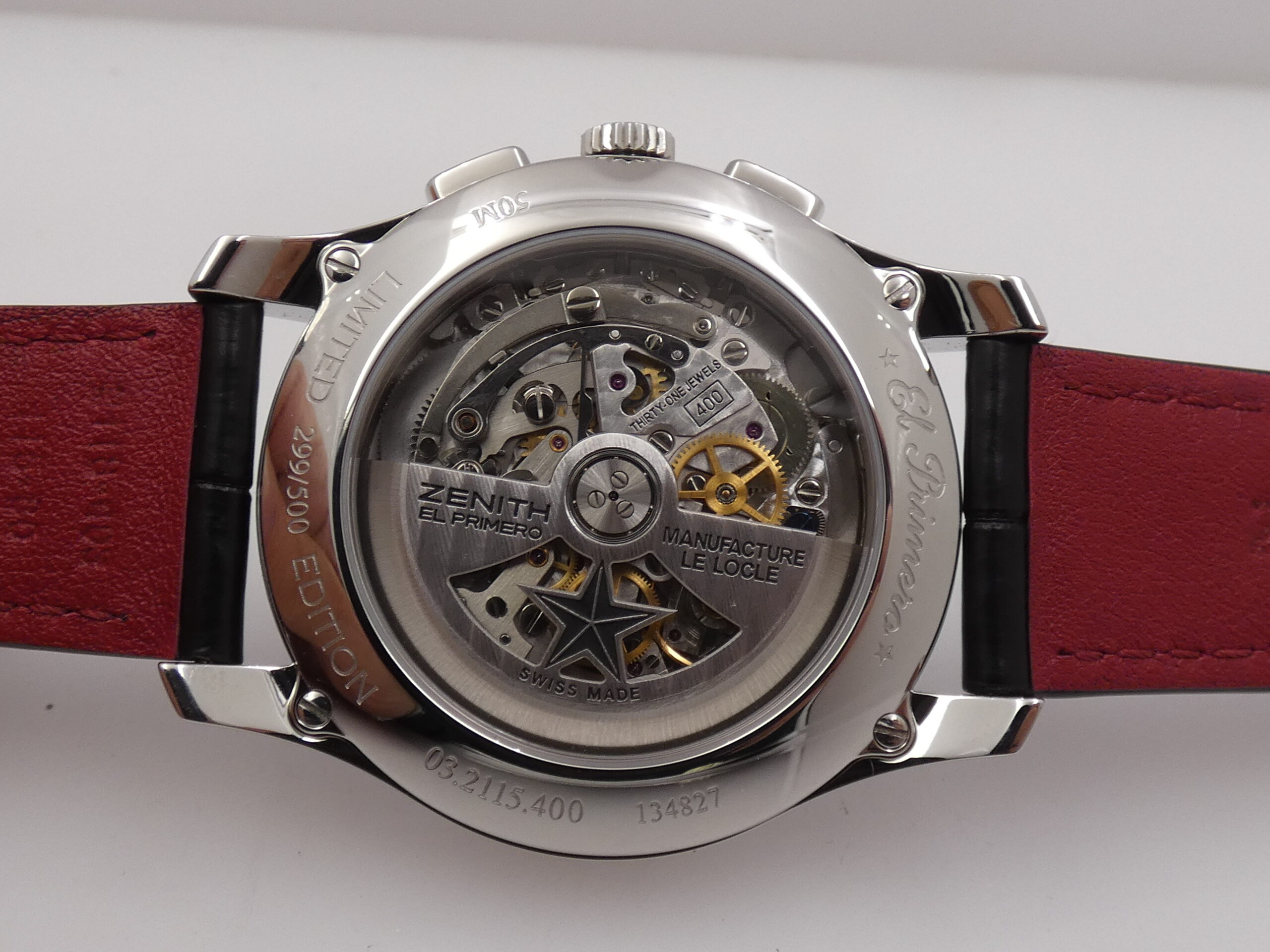 Cronografo Zenith Captain Red Primero 03.2115.400 BOX&PAPERS LIMITED EDITION 500 pezzi al MONDO Automatico Acciaio - immagine 17