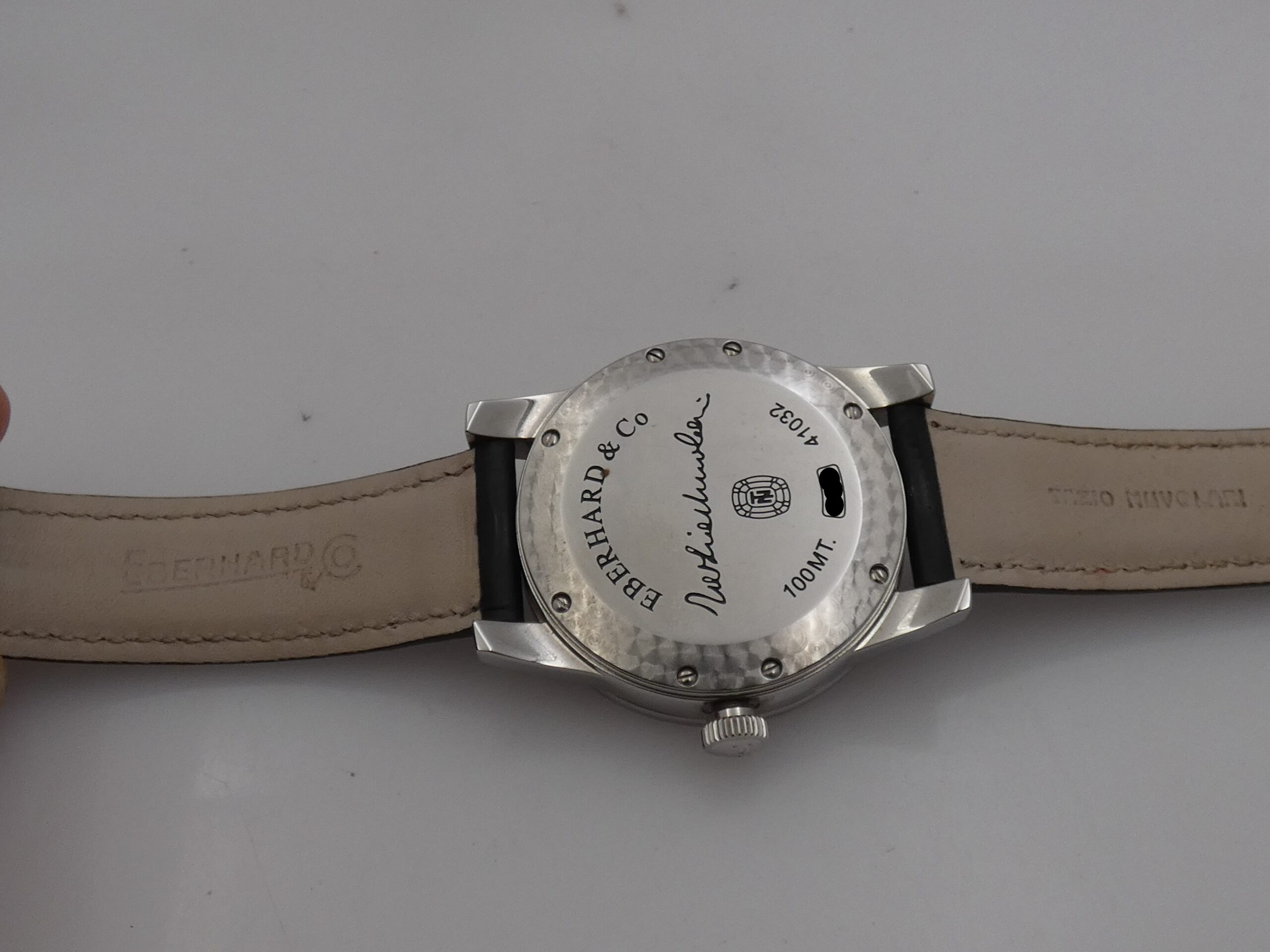 Eberhard & Co. Tazio Nuvolari 41032 LIKE NEW AUTOMATICO WITH BOX Black Perleè Dial RED INDEX - immagine 17