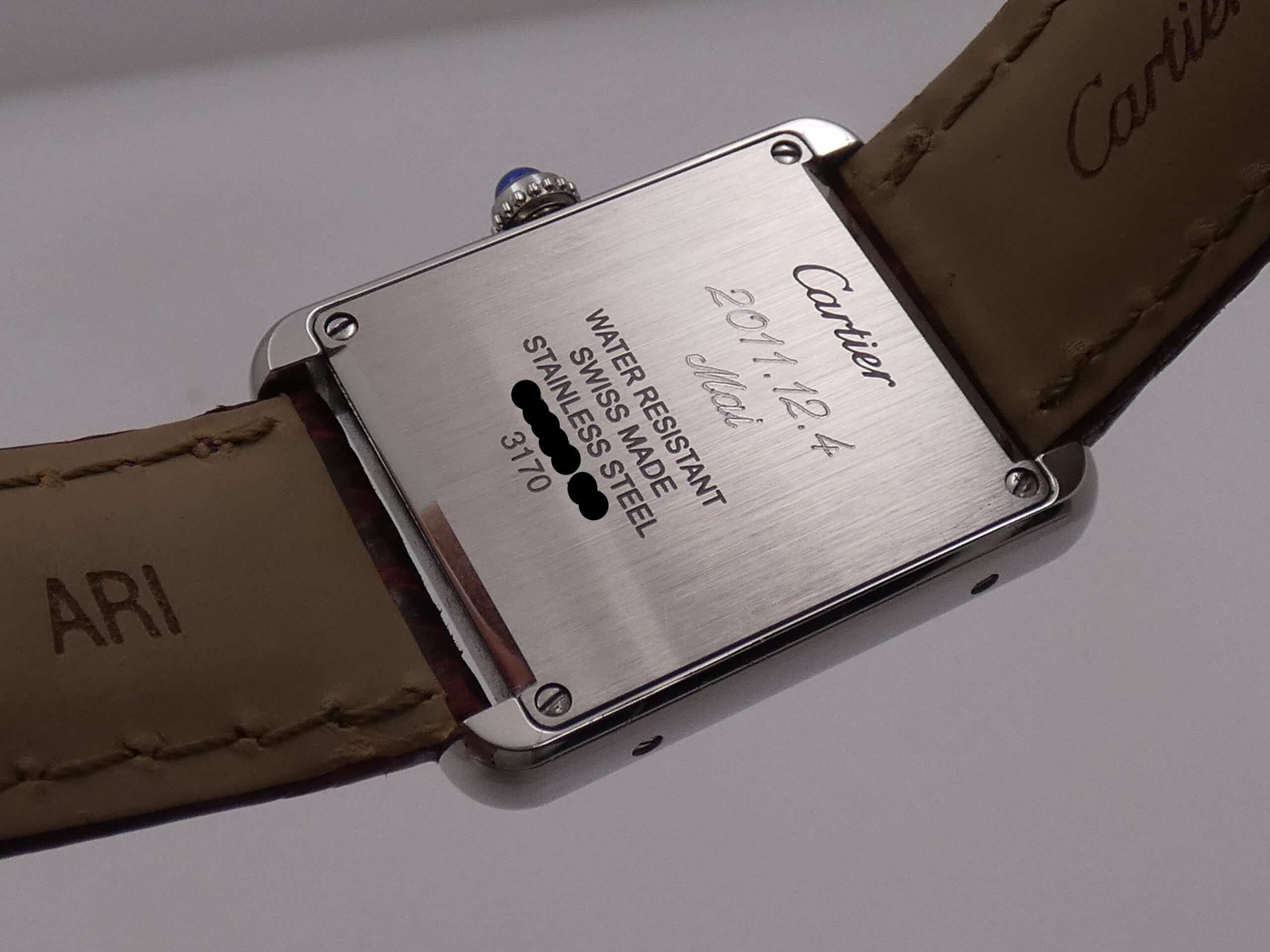 Cartier Tank Solo 3170 - W5200005 For Ladies Cinturino Originale In Pelle Acciaio - immagine 17