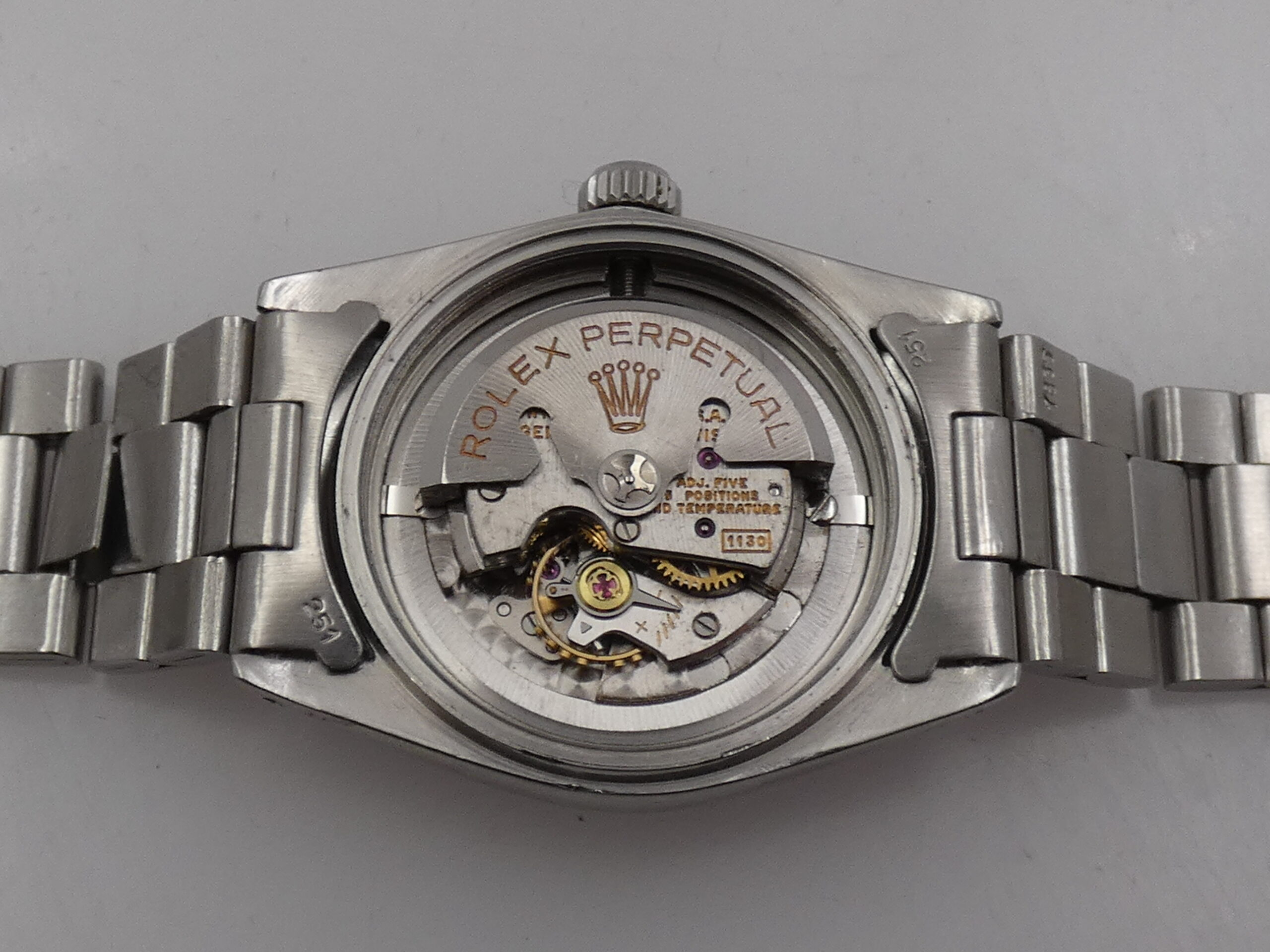 Rolex Oyster Perpetual 31 MID-SIZE 6548 Ghiera Oro Bianco 18Kt ANNO 1964 Automatico Bracciale Oyster for Ladies Rotore a Farfalla Acciaio - immagine 17