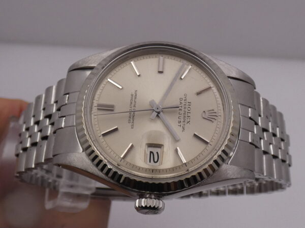 Rolex Datejust 36 1601 Ghiera Oro Bianco18Kt Anno1971 Bracciale Jubilee Automatico Acciaio
