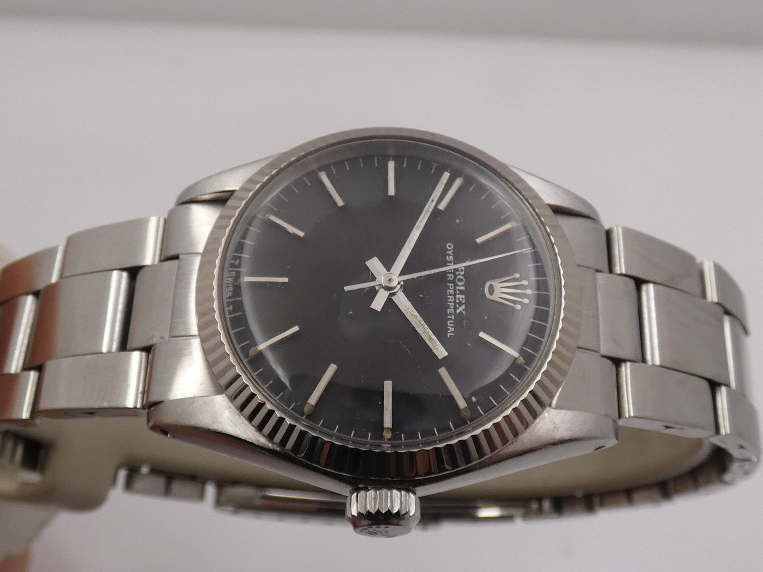 Rolex Oyster Perpetual 31 MID-SIZE 6548 Ghiera Oro Bianco 18Kt ANNO 1964 Automatico Bracciale Oyster for Ladies Rotore a Farfalla Acciaio - immagine 3