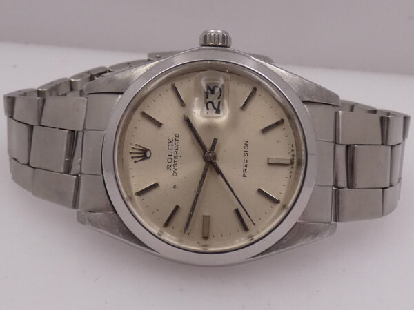 Rolex Oysterdate Precision 6694 ANNO 1975 BRACCIALE Oyster Carica Manuale Calibro 1225 Vintage