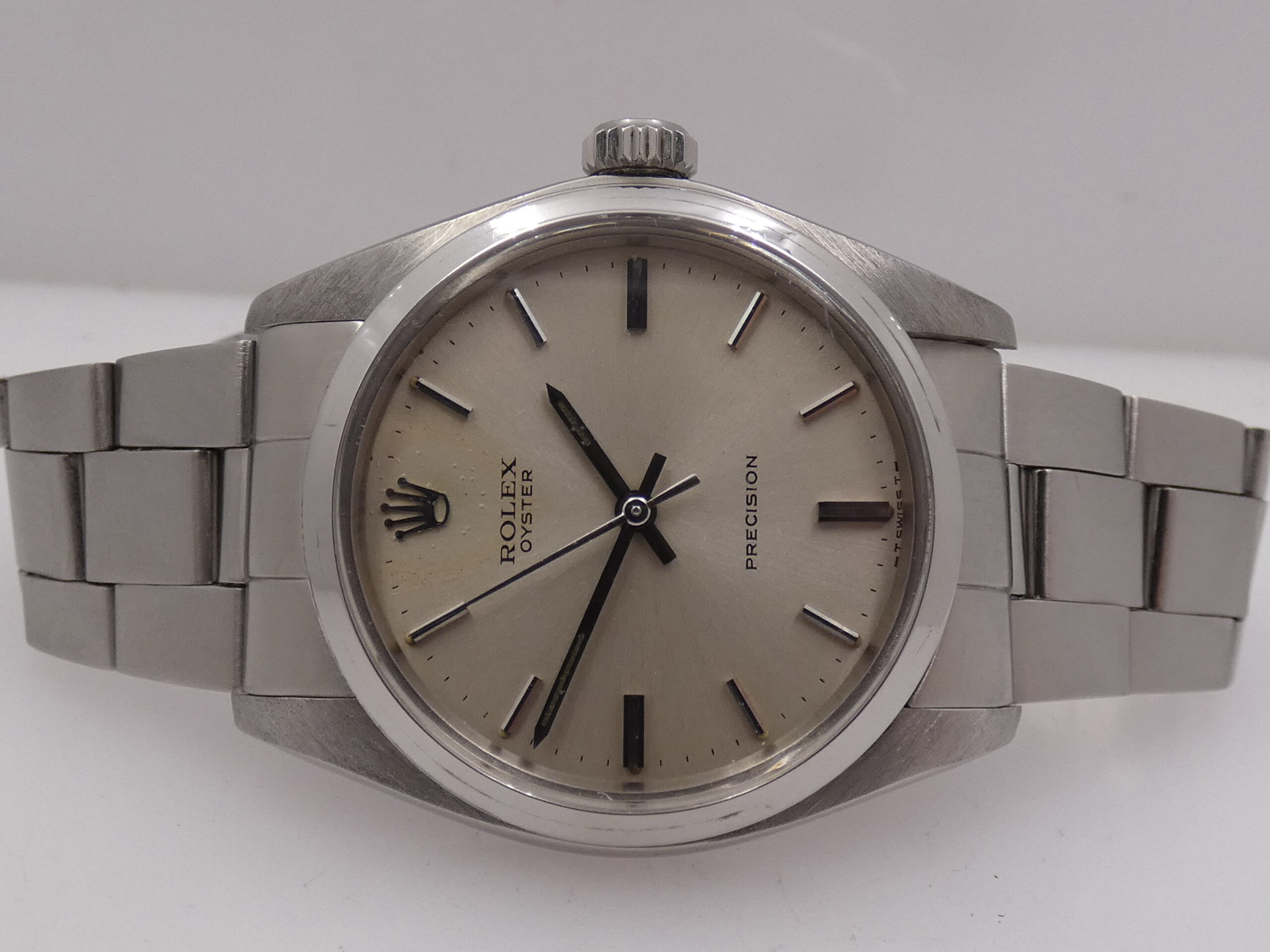 Rolex Oyster Precision 6426 Carica Manuale ANNO 1974 Argentè Soleil Dial Bracciale Oyster Vintage - immagine 3