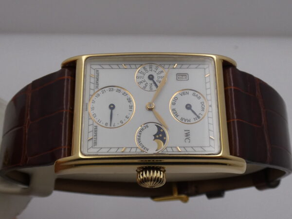 IWC Novecento Calendario Perpetuo Fasi Luna 3545 FULL SET Oro Massiccio 18Kt Anno 1989 Automatico