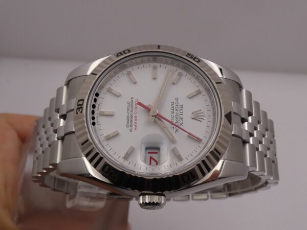 Rolex Datejust Turn-O-Graph 116264 RRR TOP CONDITION Ghiera Oro Bianco 18Kt BOX&PAPERS ITALIA MAI LUCIDATO Automatico Anno 2008 Bracciale Jubilee