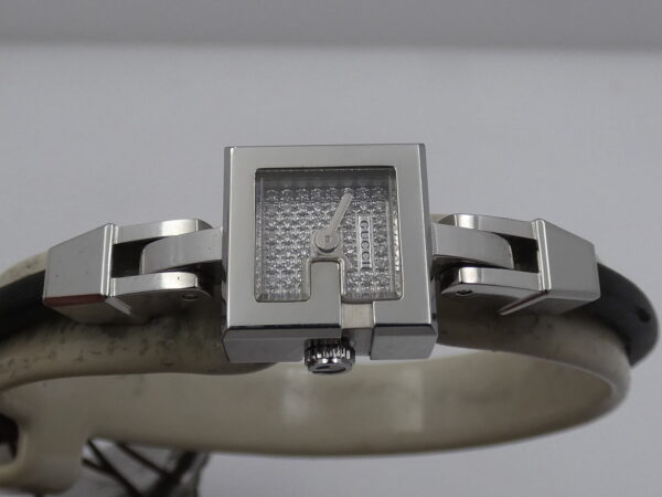 Gucci G Mini Lady 102 N.O.S. Full Pavè Diamonds Dial BOX&PAPERS New Old Stock Stainless Steel