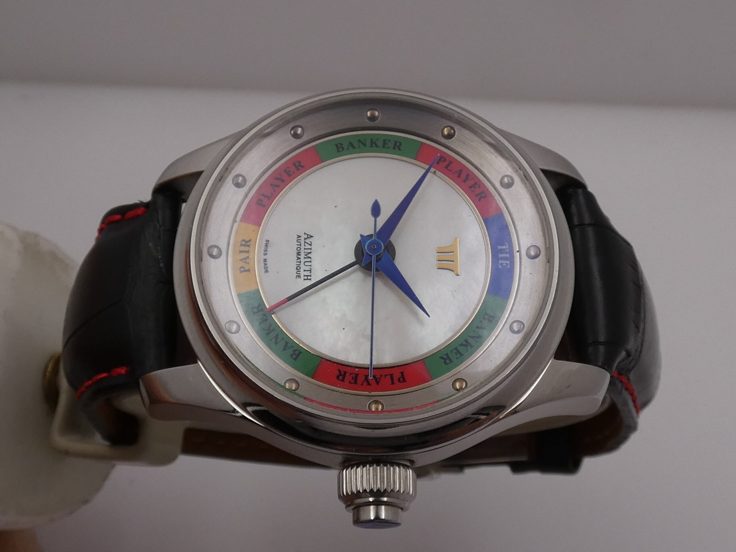 Azimuth Baccarat Marina Bay Sands NEW OLD STOCK Special Edition 42mm MOP DIAL Automatico Acciaio - immagine 4