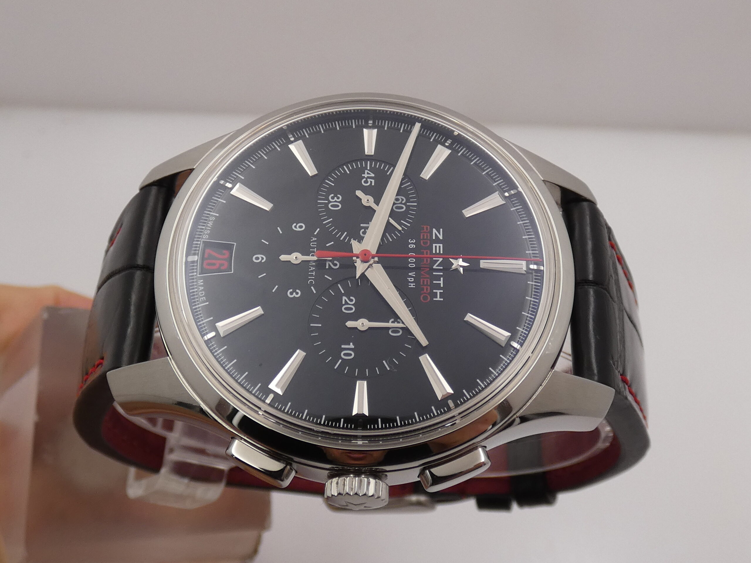 Cronografo Zenith Captain Red Primero 03.2115.400 BOX&PAPERS LIMITED EDITION 500 pezzi al MONDO Automatico Acciaio - immagine 3