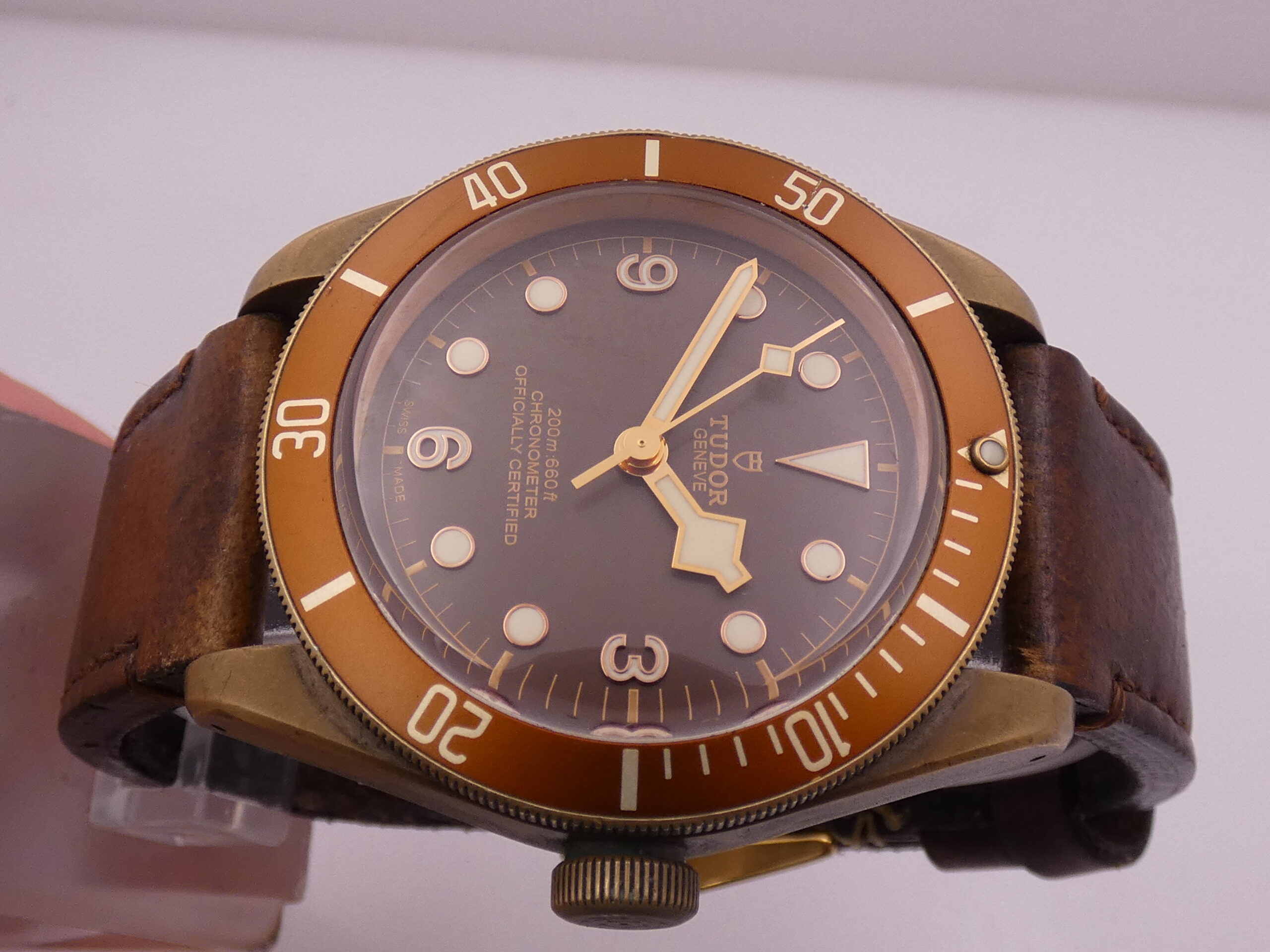 Tudor Heritage Black Bay Bronze 79250BM With BOX Three Straps Automatic Chronometer Brown Dial - immagine 3