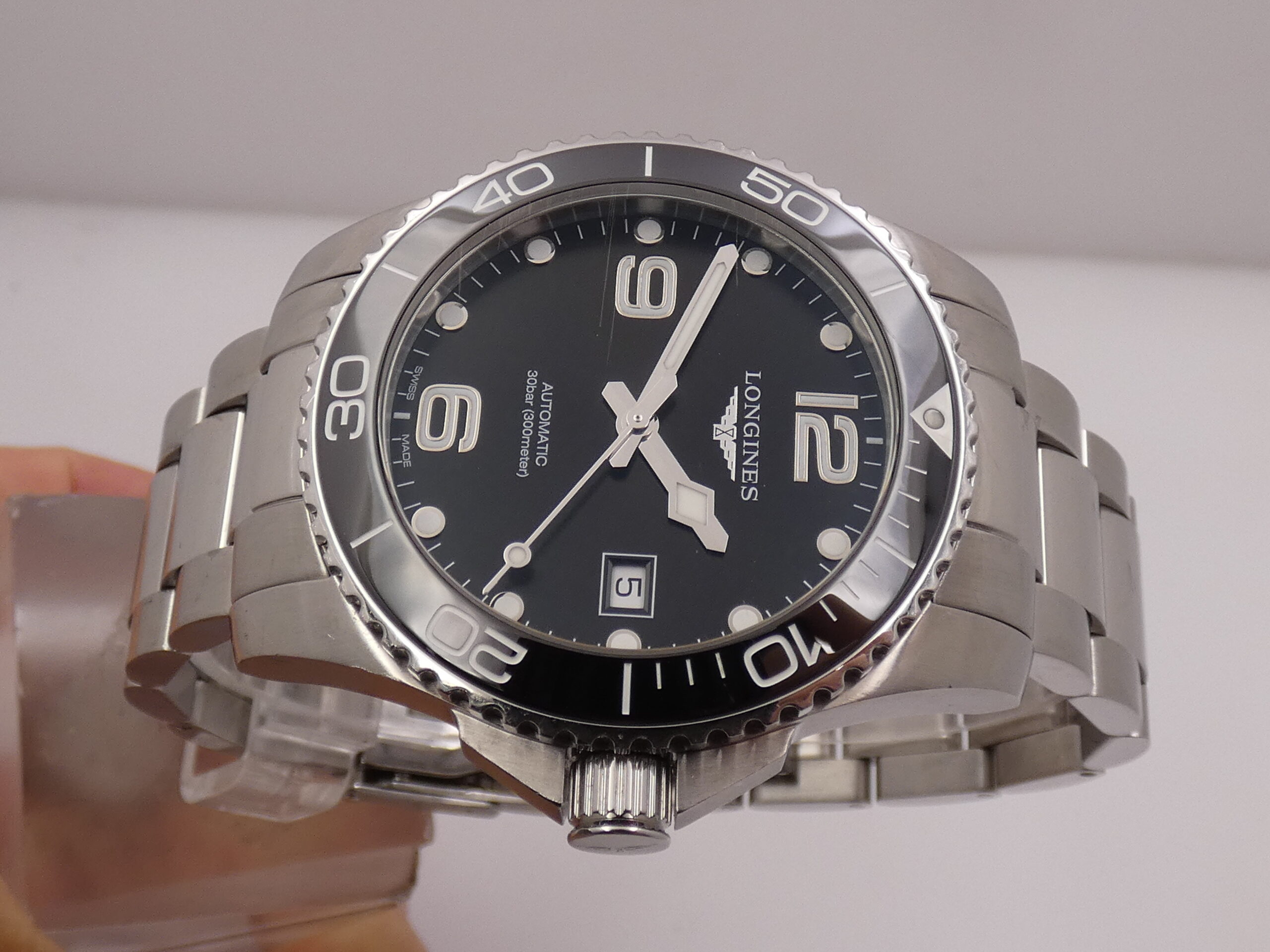 Longines HydroConquest 41mm Automatico With BOX Ghiera in Ceramica L3.781.4 Braccialato Acciaio - immagine 3