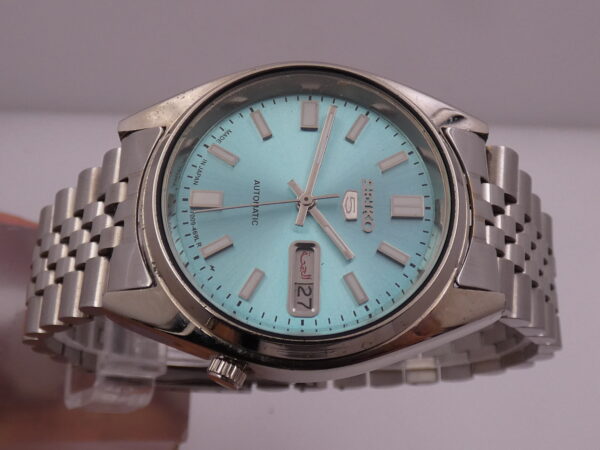 Seiko 5 Sports Day-Date Vintage ICE BLUE DIAL With BOX Anni 70's Automatico Acciaio Jubilee