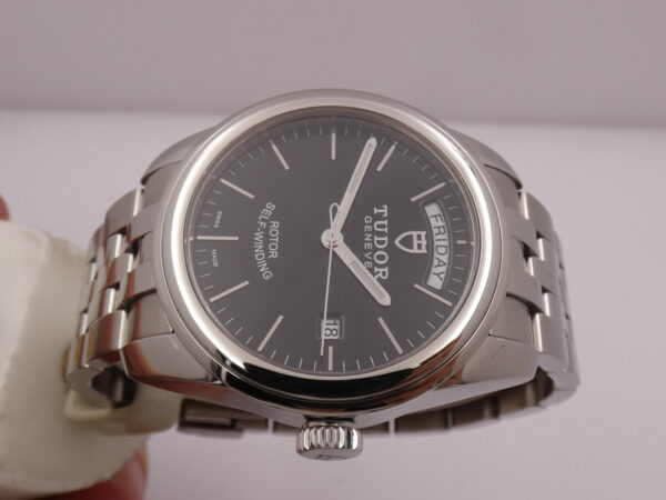 Tudor Glamour Date-Day 39mm 56000 LIKE NEW Automatico Black Dial Acciaio OROLOGIO TOP