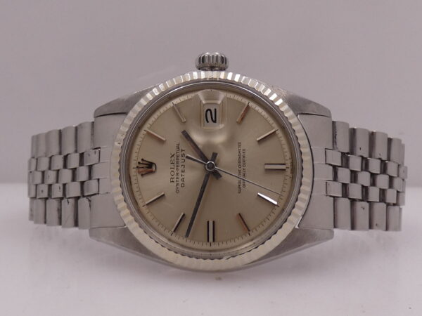 Rolex Datejust 36 1601 Ghiera Oro Bianco18Kt Anno1971 Bracciale Jubilee Automatico Acciaio