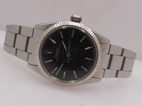 Rolex Oyster Perpetual 31 MID-SIZE 6548 Ghiera Oro Bianco 18Kt ANNO 1964 Automatico Bracciale Oyster for Ladies Rotore a Farfalla Acciaio