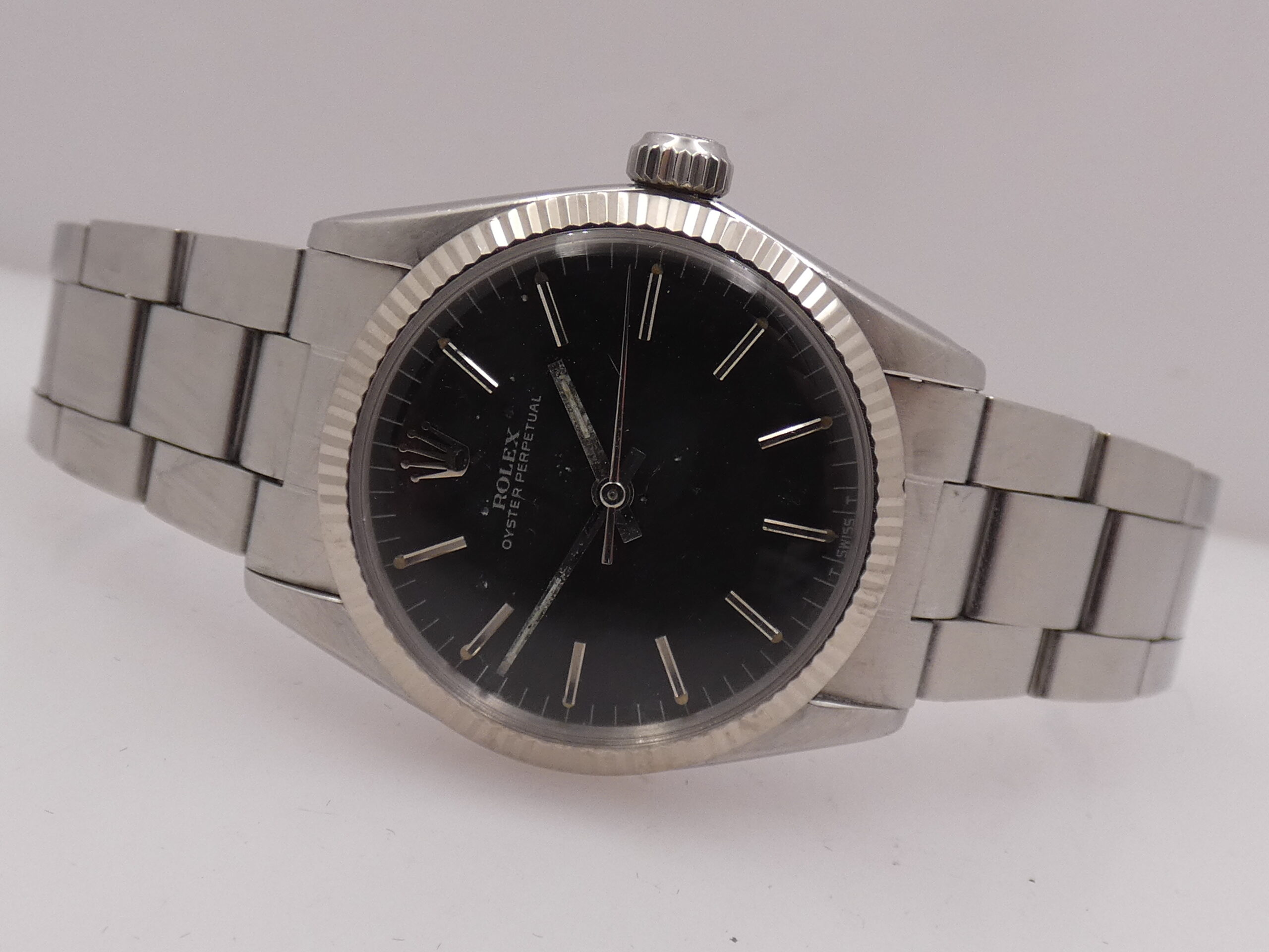 Rolex Oyster Perpetual 31 MID-SIZE 6548 Ghiera Oro Bianco 18Kt ANNO 1964 Automatico Bracciale Oyster for Ladies Rotore a Farfalla Acciaio - immagine 4