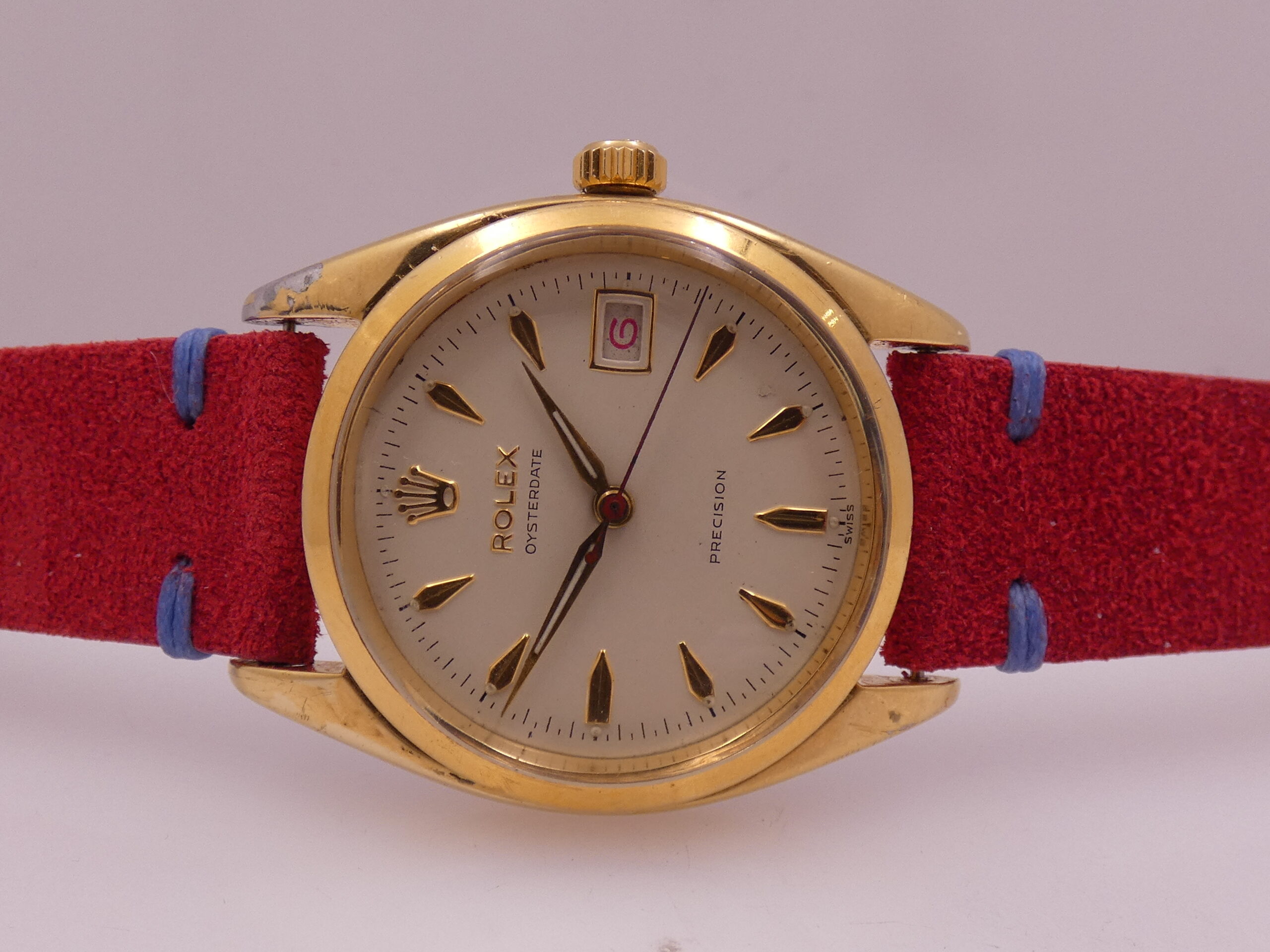 Rolex Oysterdate Precision Roulette 6494 18Kt G.F. FROM 1956 Carica Manuale Vintage - immagine 4