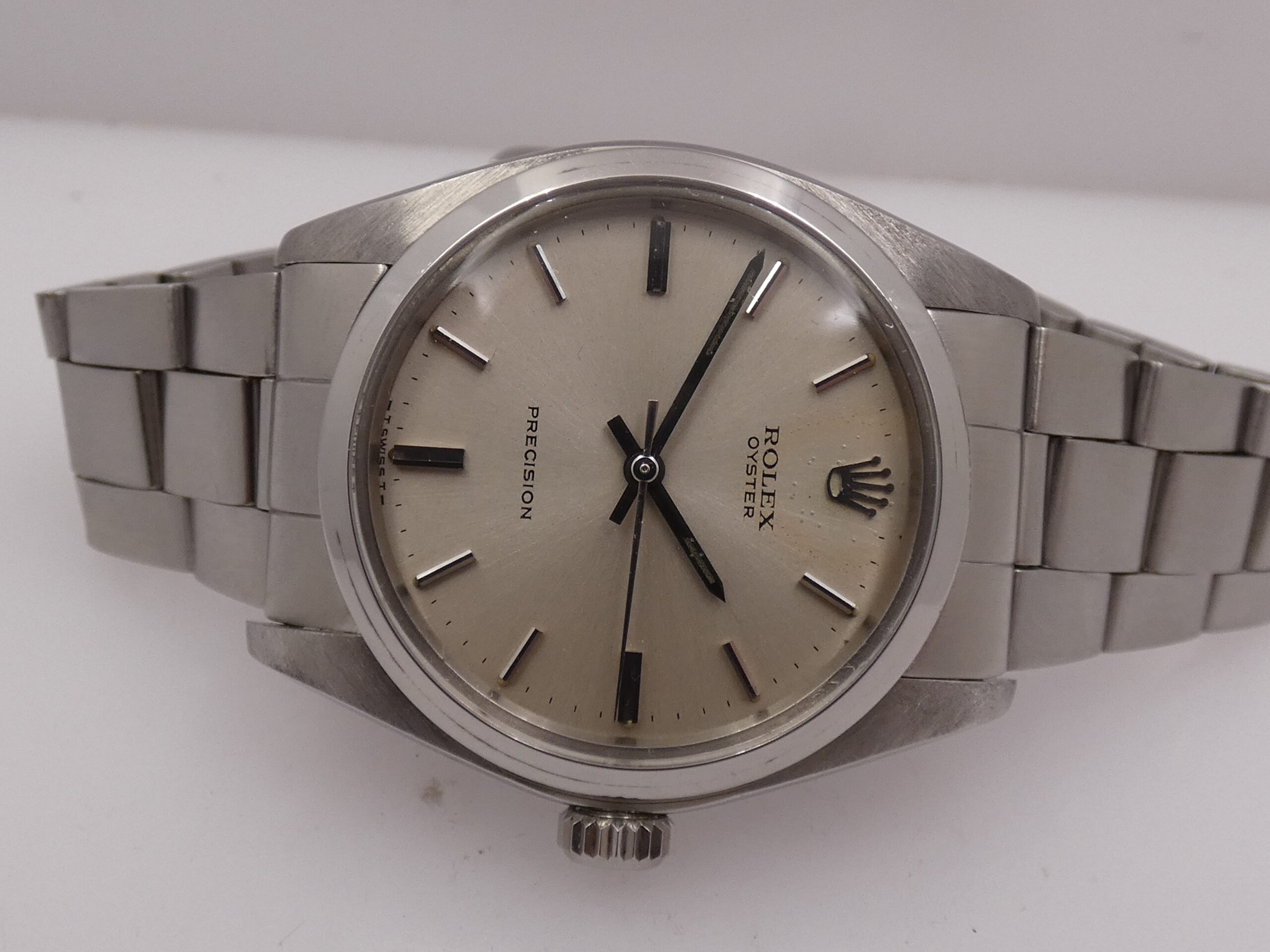 Rolex Oyster Precision 6426 Carica Manuale ANNO 1974 Argentè Soleil Dial Bracciale Oyster Vintage - immagine 4