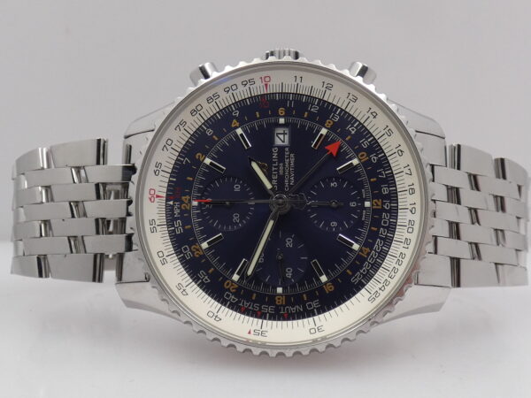 Cronografo Breitling Navitimer World GMT A24322 FULL SET ANNO 2024 Automatico Acciaio Bracciale Pilot