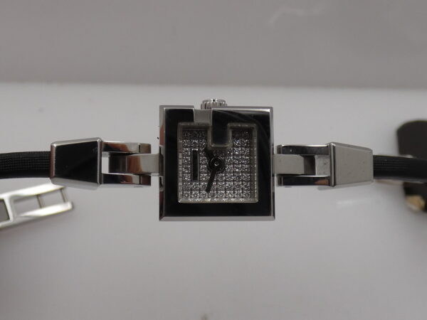 Gucci G Mini Lady 102 N.O.S. Full Pavè Diamonds Dial BOX&PAPERS New Old Stock Stainless Steel