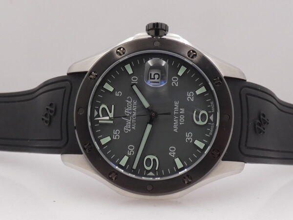 Paul Picot Army Time Flyingstar 9153 BOX PAPERS & TAG PRICE ANNO 2023 Automatico Acciaio
