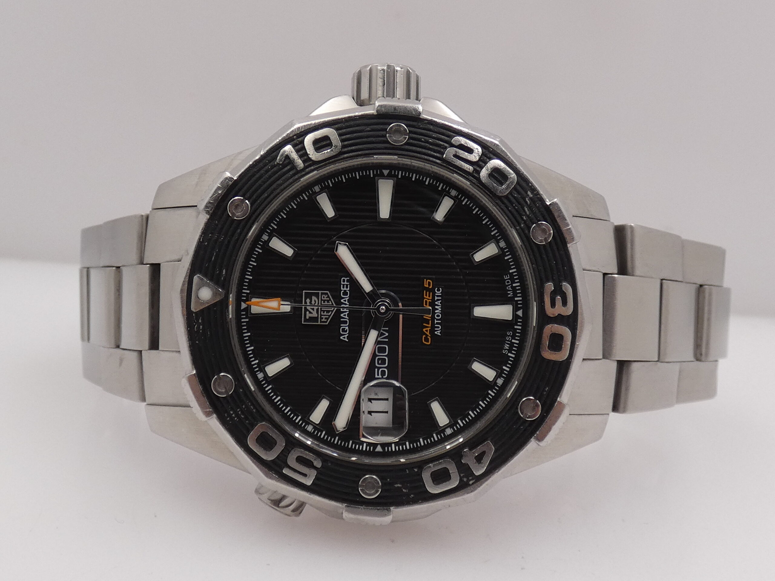 TAG Heuer Aquaracer 500M Calibre 5 WAJ2110 Automatico Anni 2000's Acciaio Braccialato - immagine 4