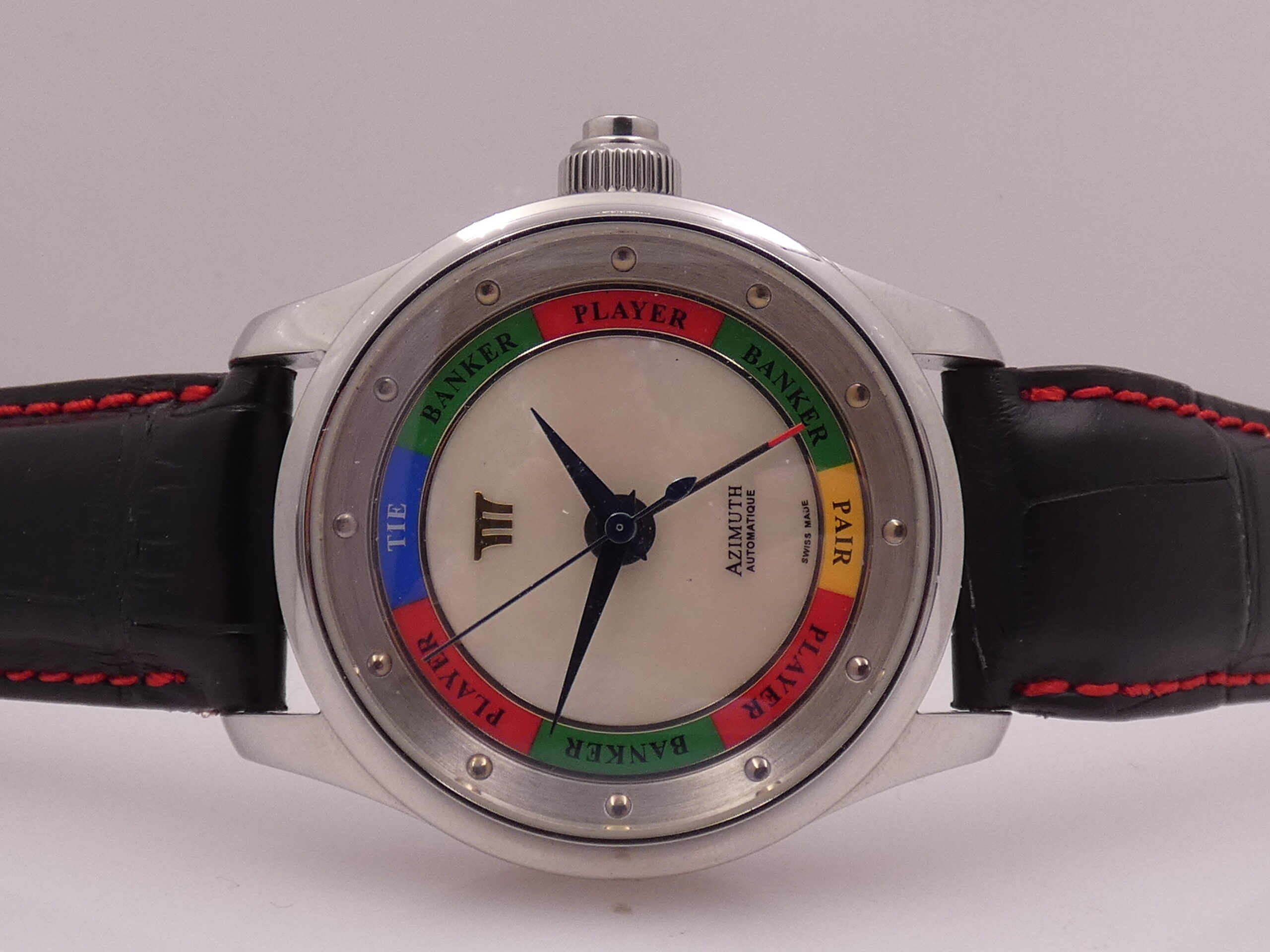 Azimuth Baccarat Marina Bay Sands NEW OLD STOCK Special Edition 42mm MOP DIAL Automatico Acciaio - immagine 5