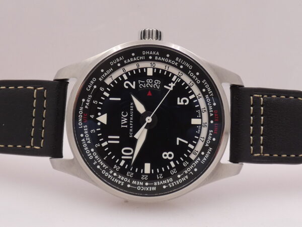 IWC Pilot Worldtimer IW3262 BOX&PAPERS Cinturino Santoni Automatico Acciaio Anni 2012 - 2016