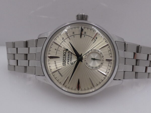 Seiko Presage Power Reserve SUNBRUST DIAL BOX&PAPERS Anno 2019 Automatico Acciaio Braccialato