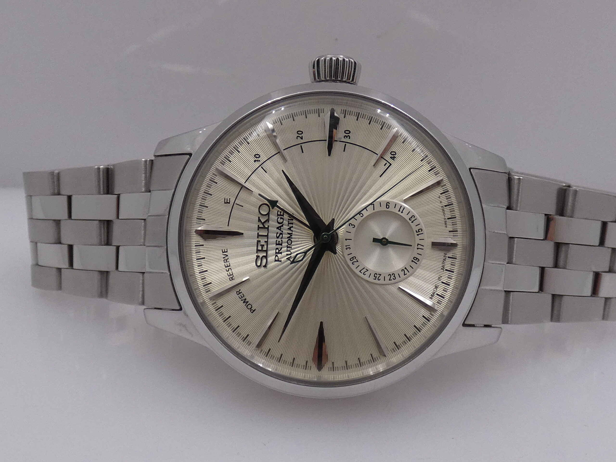 Seiko Presage Power Reserve SUNBRUST DIAL BOX&PAPERS Anno 2019 Automatico Acciaio Braccialato - immagine 4