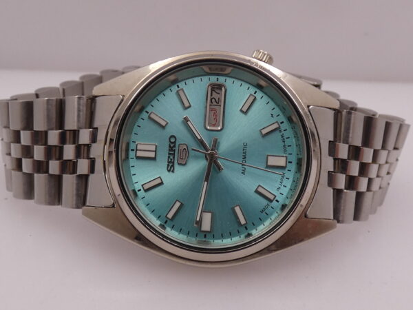 Seiko 5 Sports Day-Date Vintage ICE BLUE DIAL With BOX Anni 70's Automatico Acciaio Jubilee