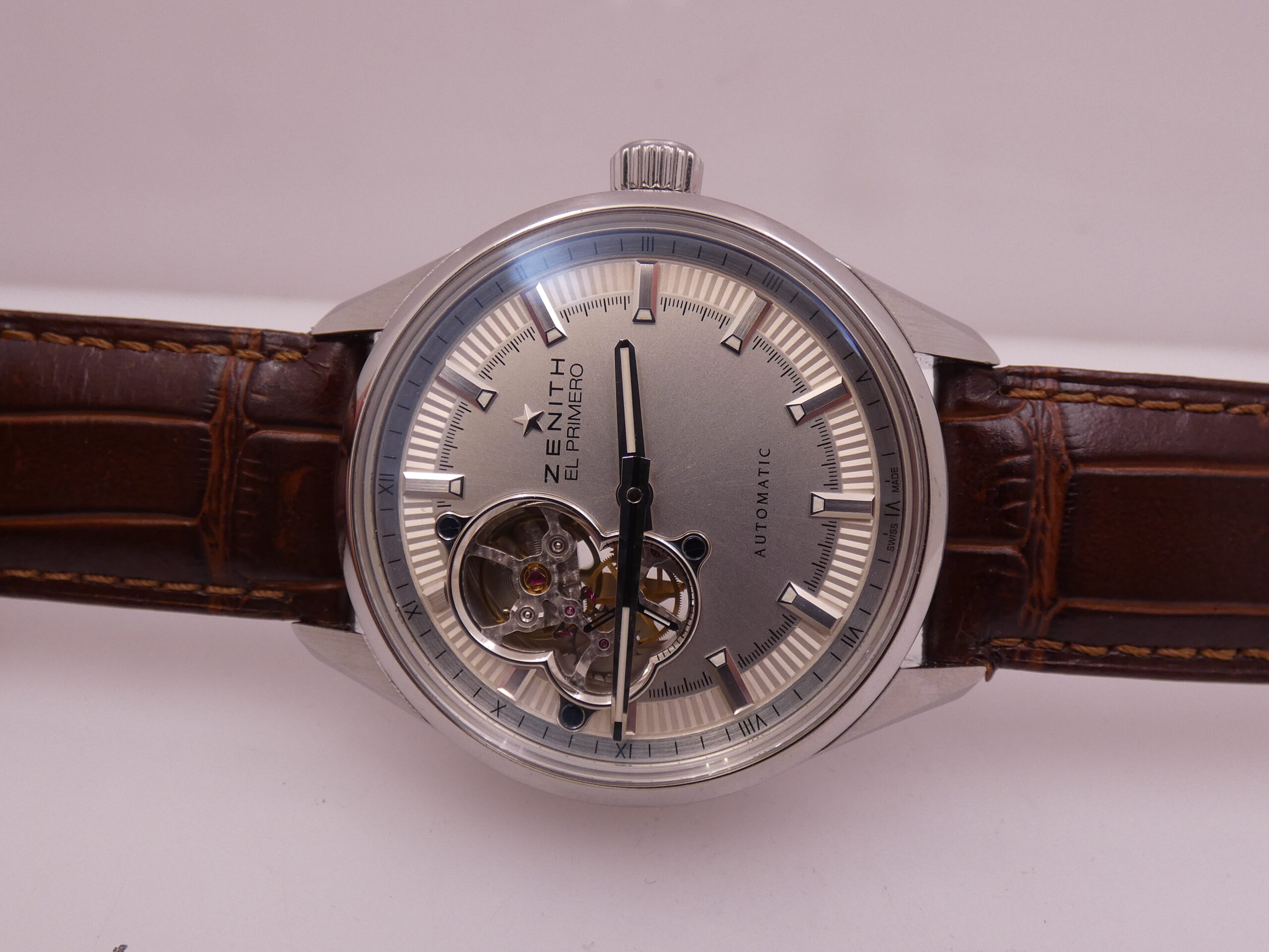 Zenith El Primero Synopsis Open Hearth TOP CONDITION WITH PAPERS Automatico Acciaio 03.2170.4613 - immagine 4