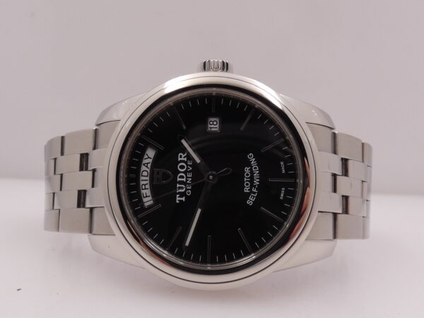 Tudor Glamour Date-Day 39mm 56000 LIKE NEW Automatico Black Dial Acciaio OROLOGIO TOP