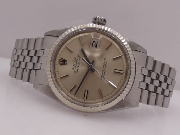 Rolex Datejust 36 1601 Ghiera Oro Bianco18Kt Anno1971 Bracciale Jubilee Automatico Acciaio