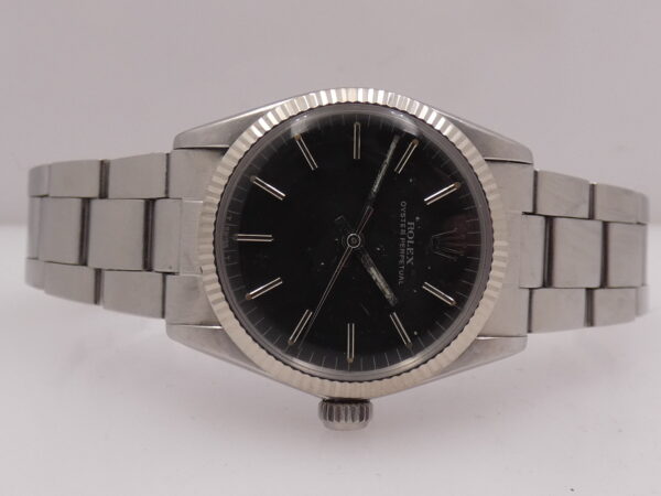 Rolex Oyster Perpetual 31 MID-SIZE 6548 Ghiera Oro Bianco 18Kt ANNO 1964 Automatico Bracciale Oyster for Ladies Rotore a Farfalla Acciaio