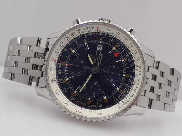 Cronografo Breitling Navitimer World GMT A24322 FULL SET ANNO 2024 Automatico Acciaio Bracciale Pilot