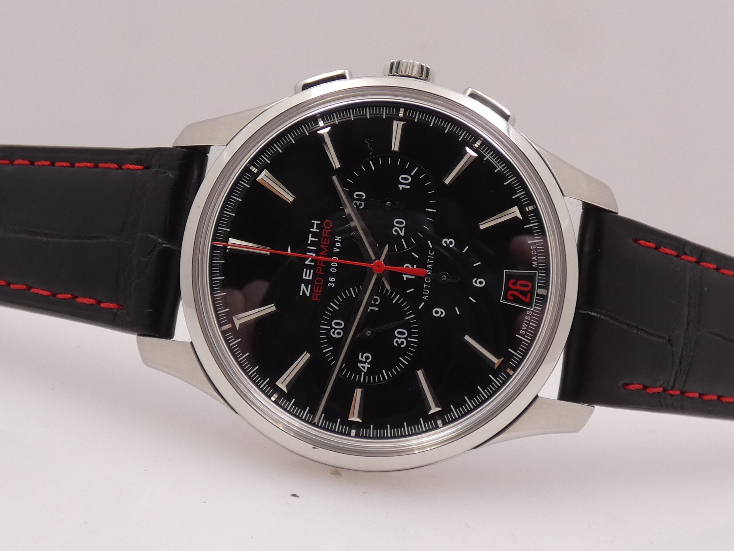 Cronografo Zenith Captain Red Primero 03.2115.400 BOX&PAPERS LIMITED EDITION 500 pezzi al MONDO Automatico Acciaio - immagine 5