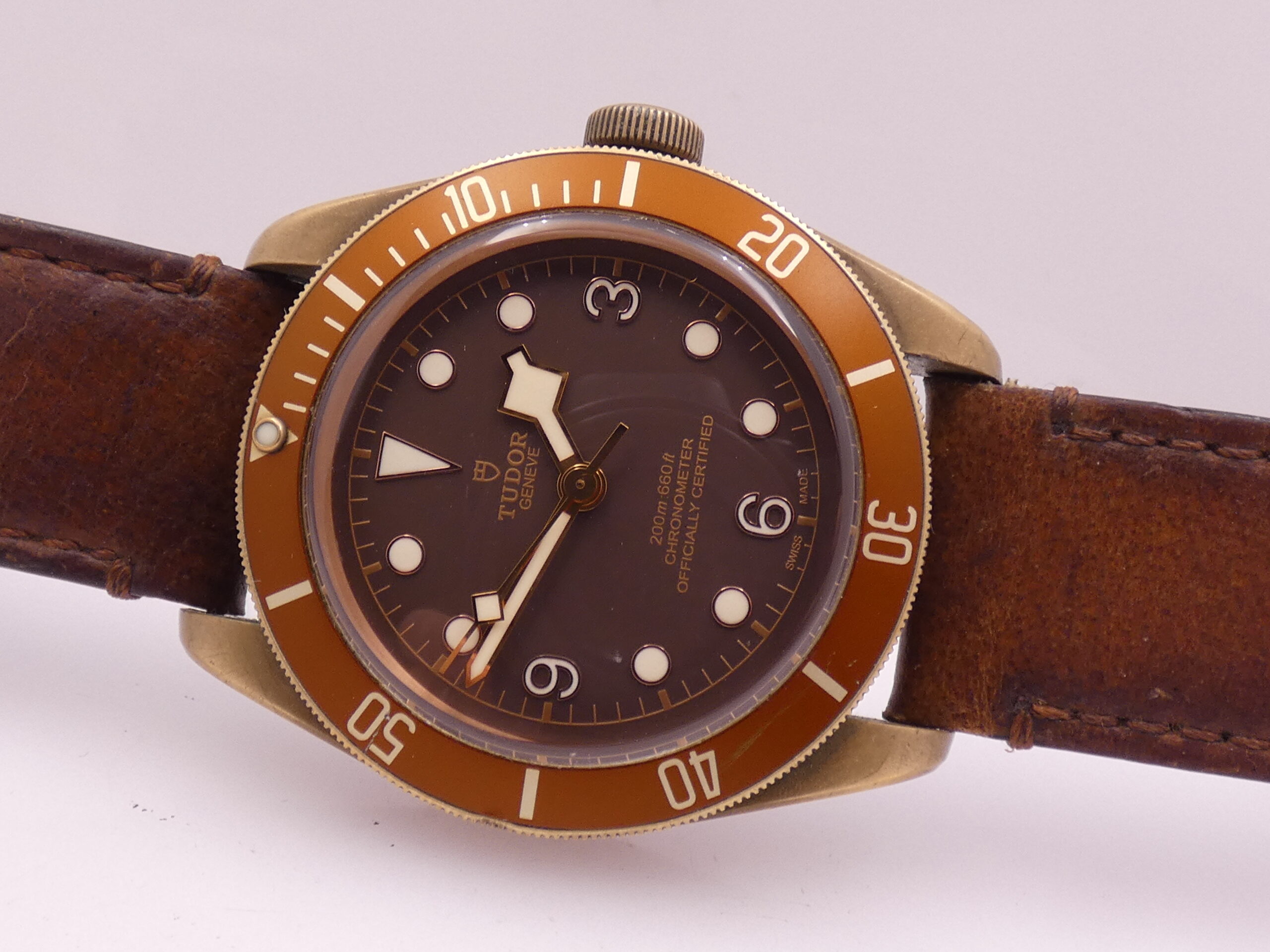 Tudor Heritage Black Bay Bronze 79250BM With BOX Three Straps Automatic Chronometer Brown Dial - immagine 5