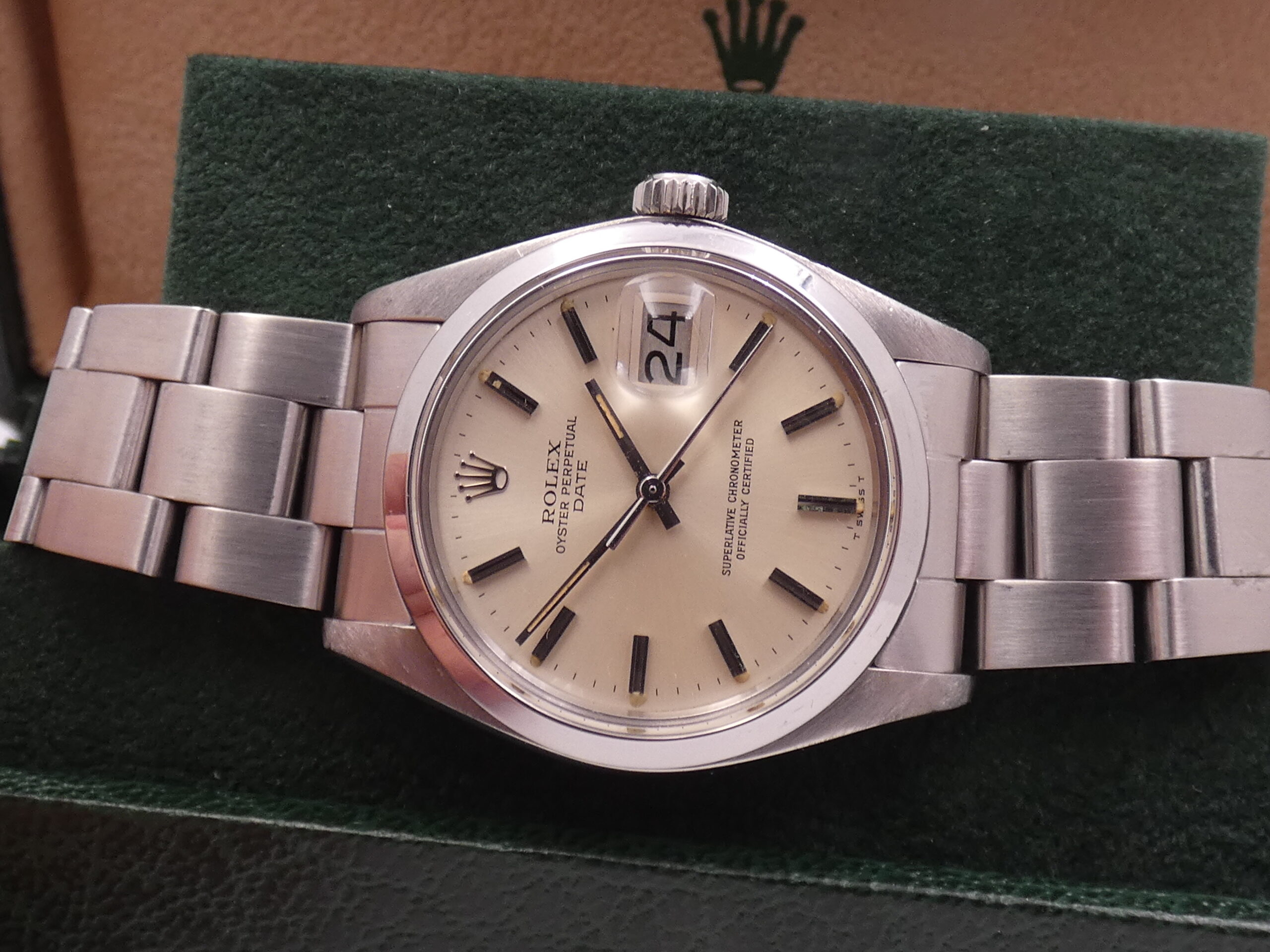 Rolex Oyster Perpetual Date 1500 ANNO 1979 Automatico Bracciale Oyster Acciaio - immagine 5