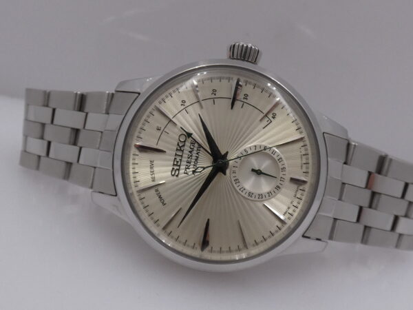 Seiko Presage Power Reserve SUNBRUST DIAL BOX&PAPERS Anno 2019 Automatico Acciaio Braccialato