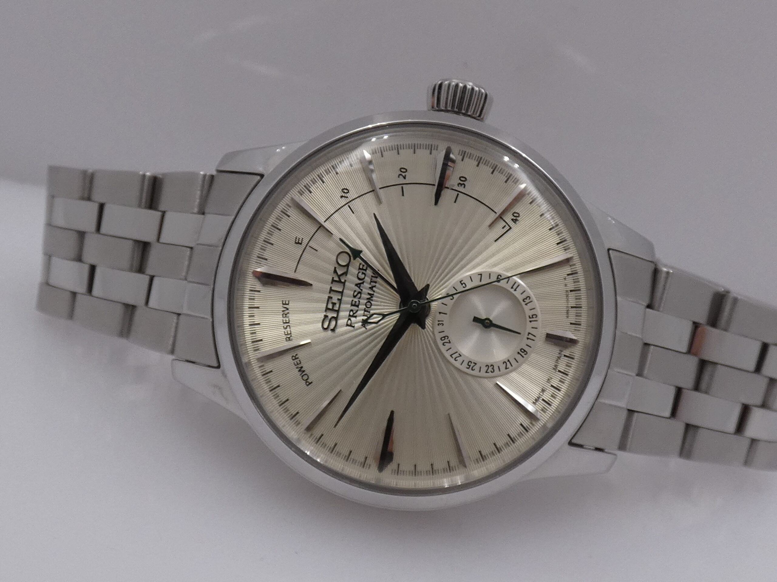 Seiko Presage Power Reserve SUNBRUST DIAL BOX&PAPERS Anno 2019 Automatico Acciaio Braccialato - immagine 5