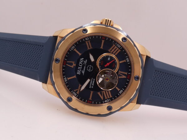 Bulova Marine Star 98A227 Rose G.F. Open Heart Automatico Acciaio