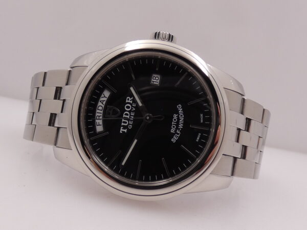 Tudor Glamour Date-Day 39mm 56000 LIKE NEW Automatico Black Dial Acciaio OROLOGIO TOP