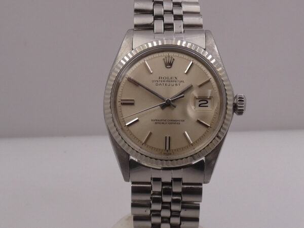 Rolex Datejust 36 1601 Ghiera Oro Bianco18Kt Anno1971 Bracciale Jubilee Automatico Acciaio