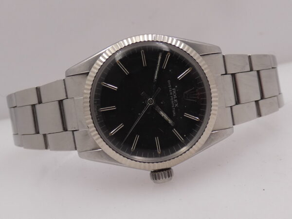 Rolex Oyster Perpetual 31 MID-SIZE 6548 Ghiera Oro Bianco 18Kt ANNO 1964 Automatico Bracciale Oyster for Ladies Rotore a Farfalla Acciaio