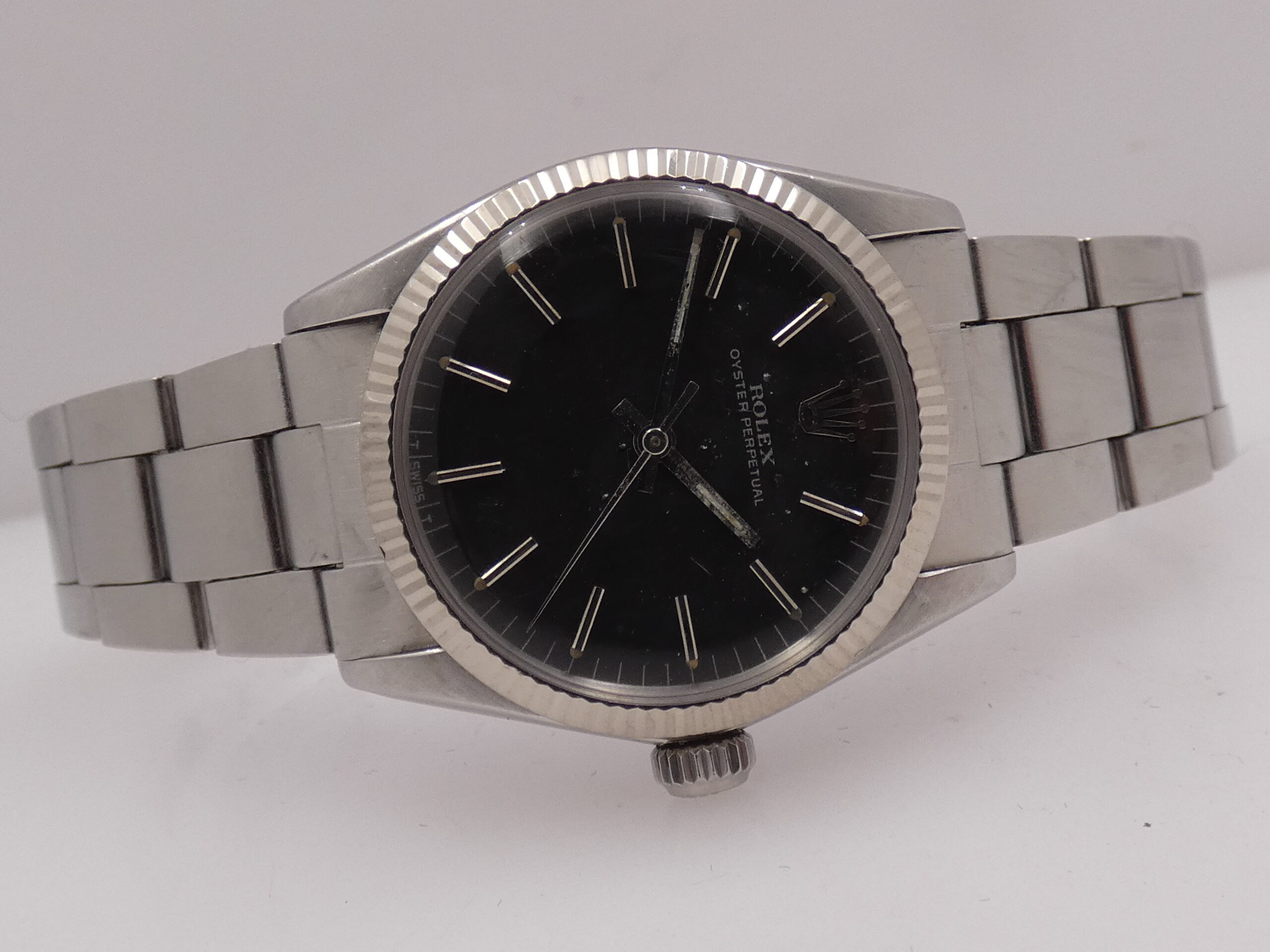 Rolex Oyster Perpetual 31 MID-SIZE 6548 Ghiera Oro Bianco 18Kt ANNO 1964 Automatico Bracciale Oyster for Ladies Rotore a Farfalla Acciaio - immagine 6