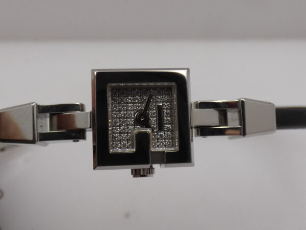Gucci G Mini Lady 102 N.O.S. Full Pavè Diamonds Dial BOX&PAPERS New Old Stock Stainless Steel